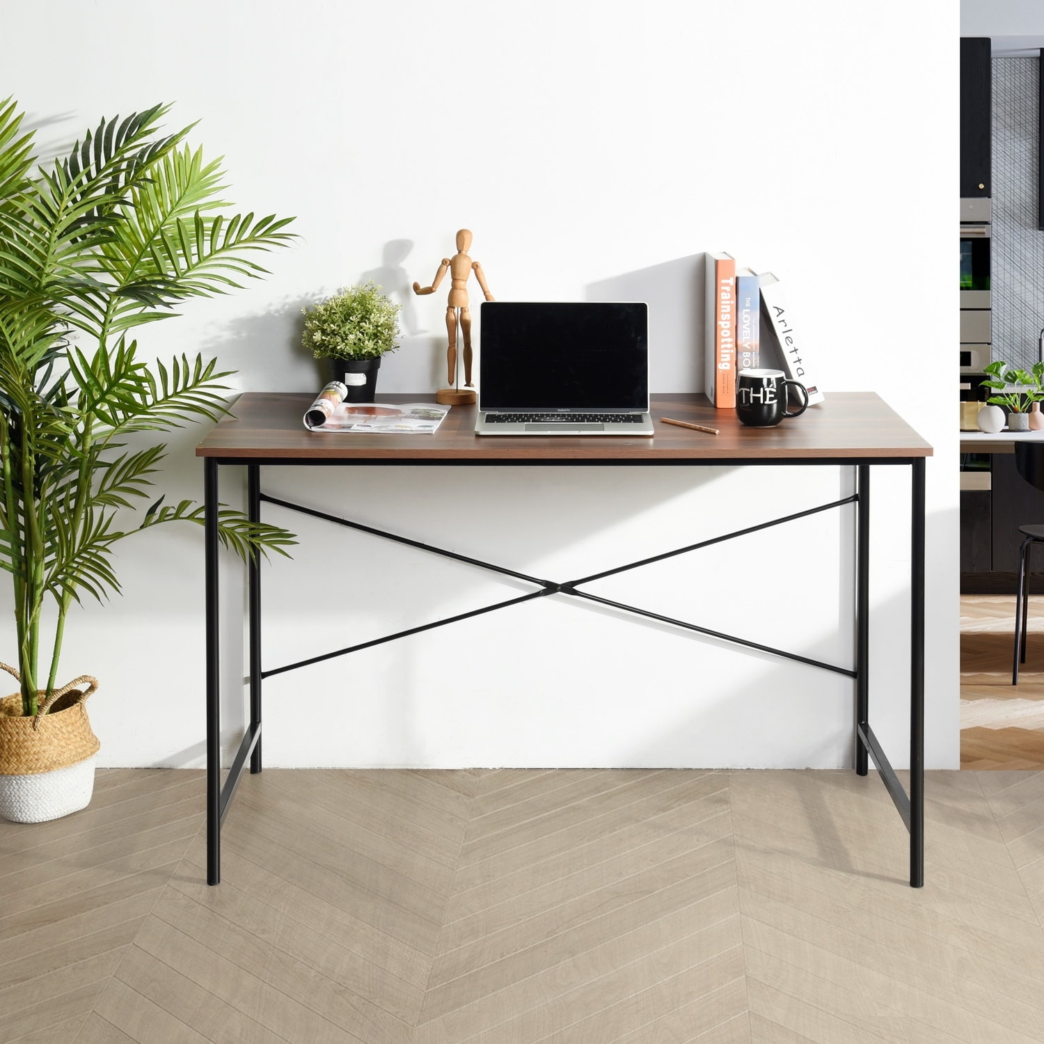 Zeny writing computer desk modern simple hotsell study desk industrial style folding lap