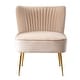 preview thumbnail 81 of 85, Heaven Contemporary Velvet Upholstered Accent Chair Tan