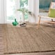 SAFAVIEH Jerneja Handmade Solid Chunky Jute Area Rug - 3' x 5' - Natural/Grey