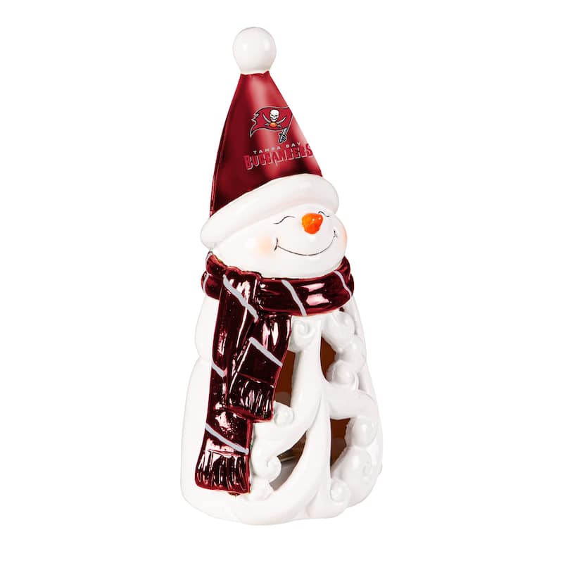 Tampa Bay Buccaneers Snowman LED Garden Statuary, 8"