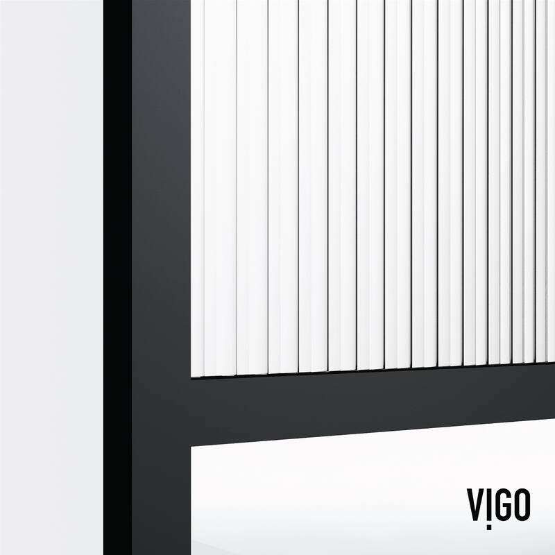VIGO Essex 34" W x 74" H Framed Fixed Shower Screen
