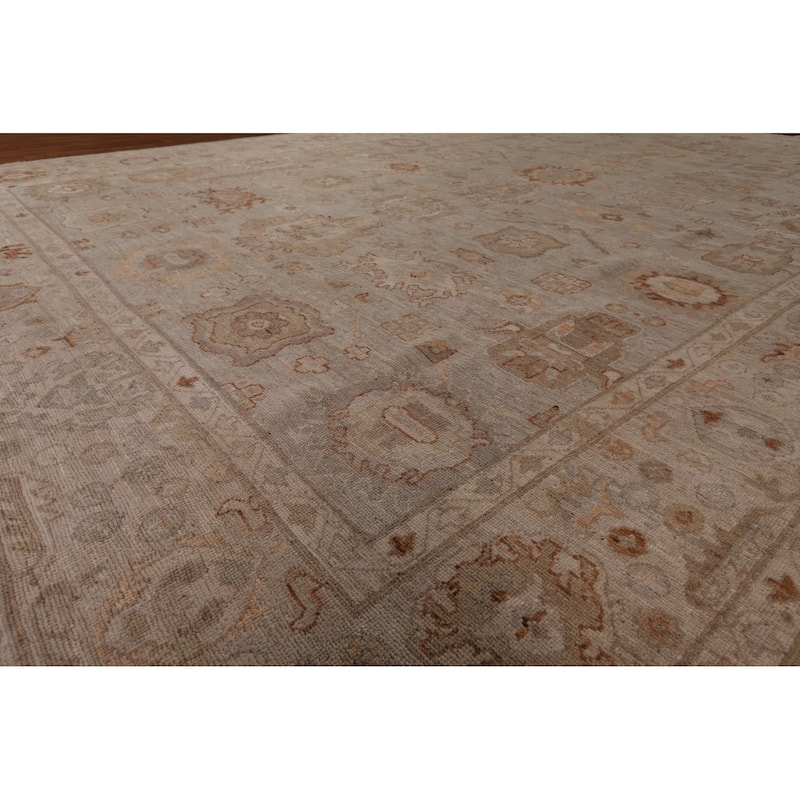 Vegetable Dye Oushak Large Area Rug Handmade Wool Carpet - 10'1" x 13'9"