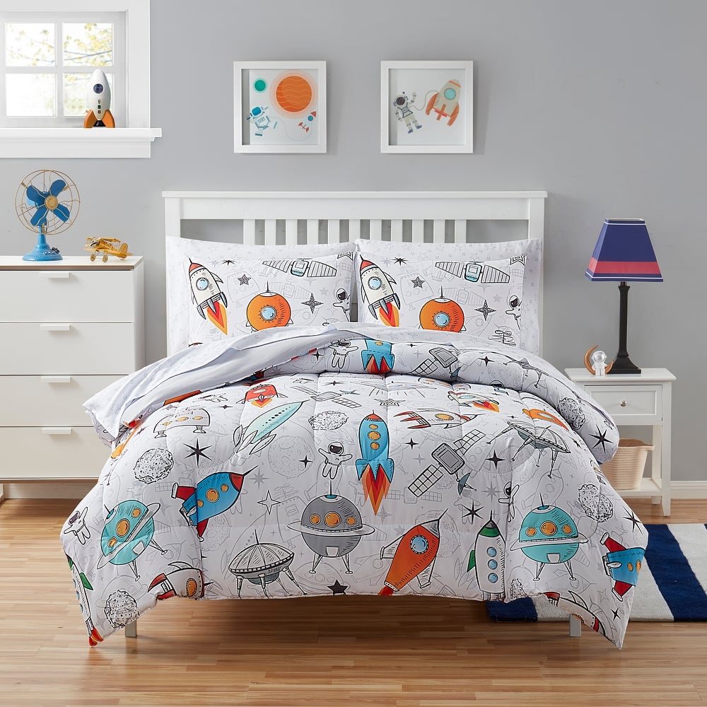 Kids Space BIAB 5 Piece Comforter, Sham & Sheet Set