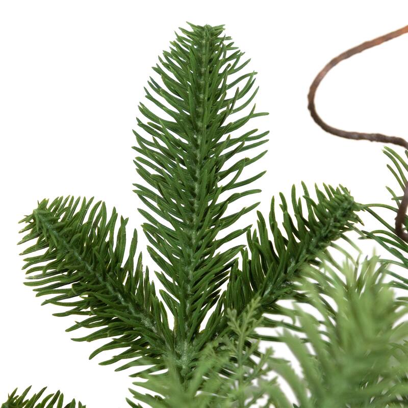 Mixed Foliage and Whitewashed Pinecones Artificial Christmas Wreath - 28" - Unlit