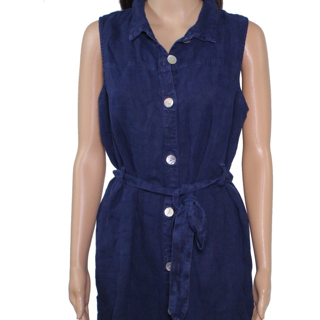 Shop Bella Dahl Womens Dress Denim Blue Size Medium M Shift Belted