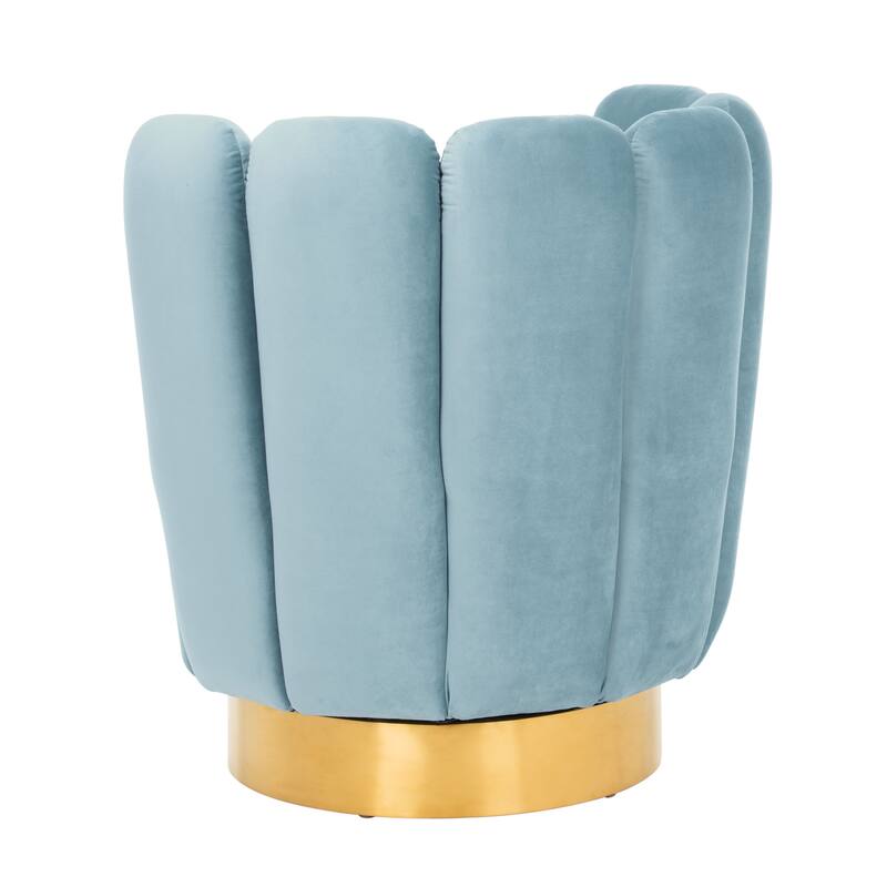 SAFAVIEH Couture Arrow Channel Tufted Chair - 29.9" W x 29.9" L x 32.7" H - 29.9"x29.9"x32.7"
