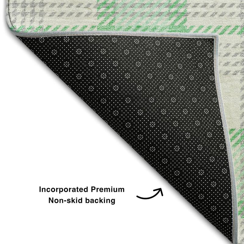 Premium Washable Super Soft Plaid Mayfield Rug