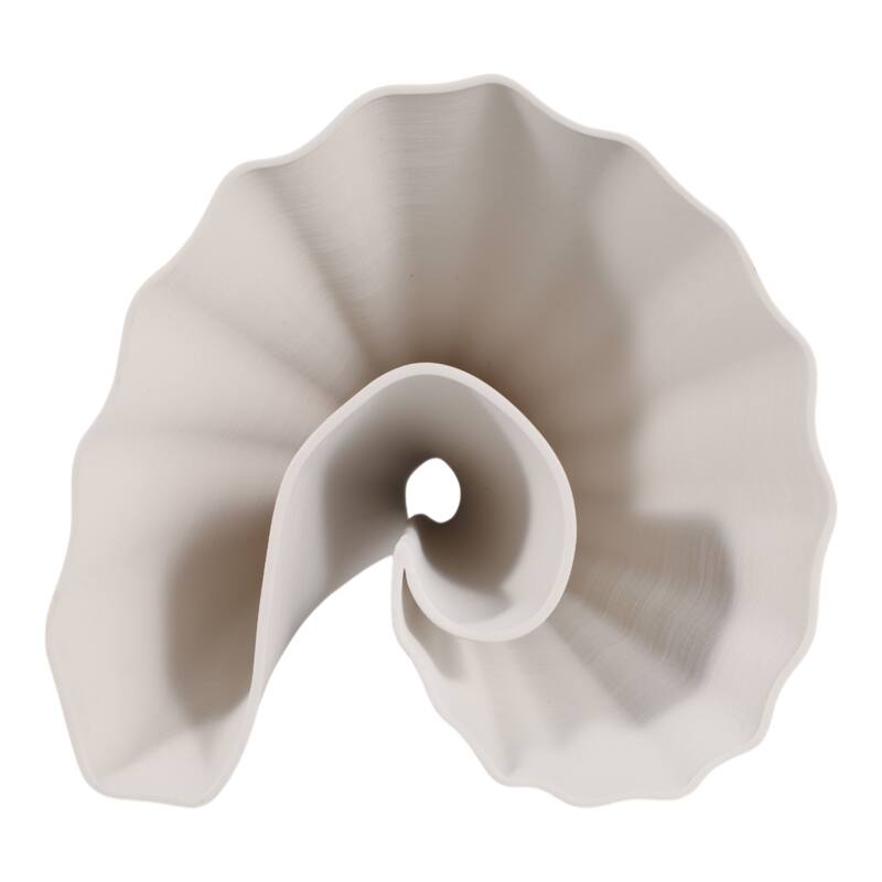 Stoneware Decorative Vase Modern Sculptural Elegant Curved Silhouette