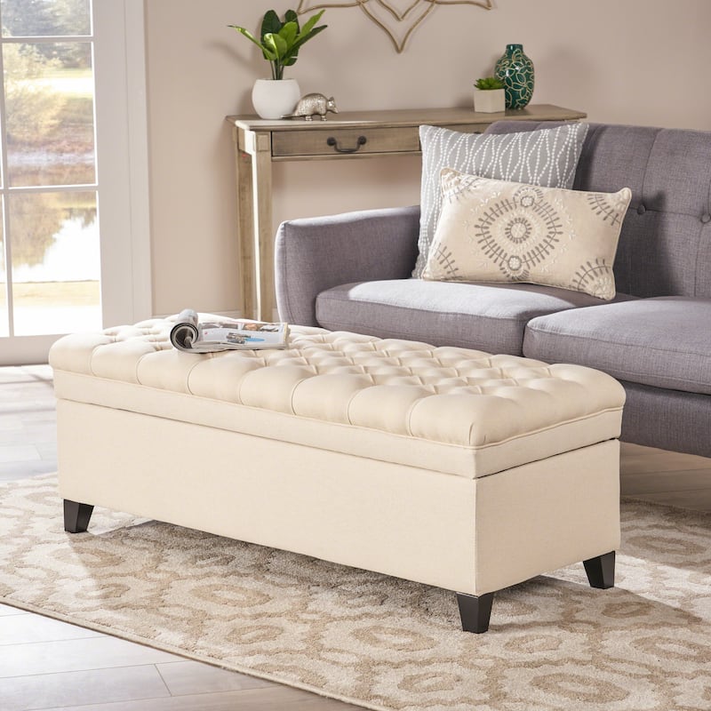 JULIANA Storage Ottoman - Upholstered Spacious Home Storage Solution