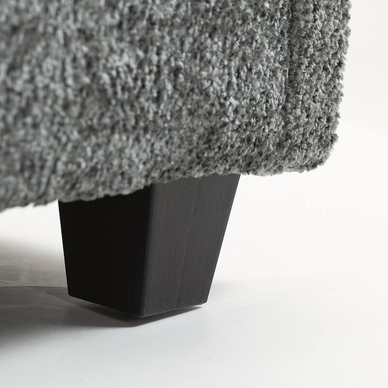 Boucle Oversized Sofa Chair With Ottoman