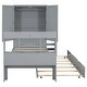 preview thumbnail 8 of 25, Twin Size Platform Bed with Storage Headboard and Footboard, Pull Out Shelves and Twin Size Trundle