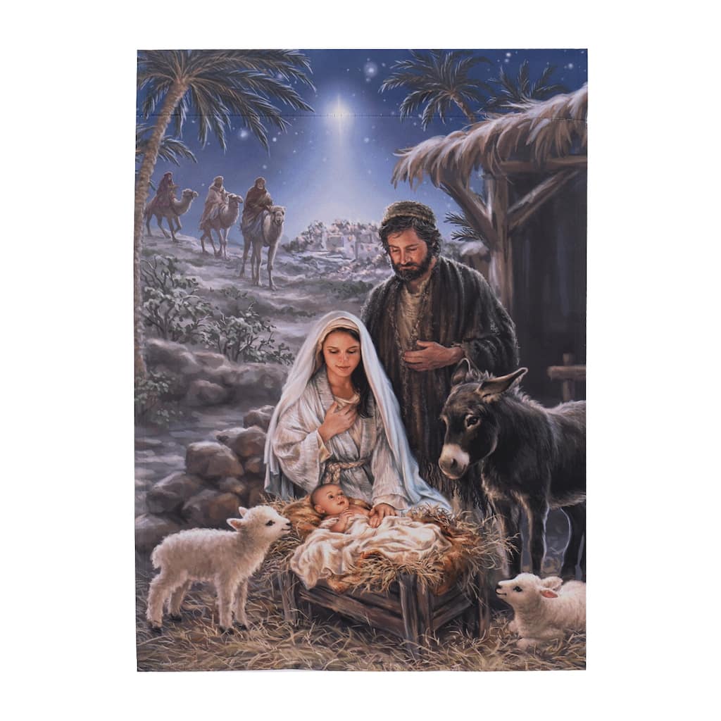 A Savior is Born Garden Suede Flag - Multi - Color - 12.5 in x 18 in