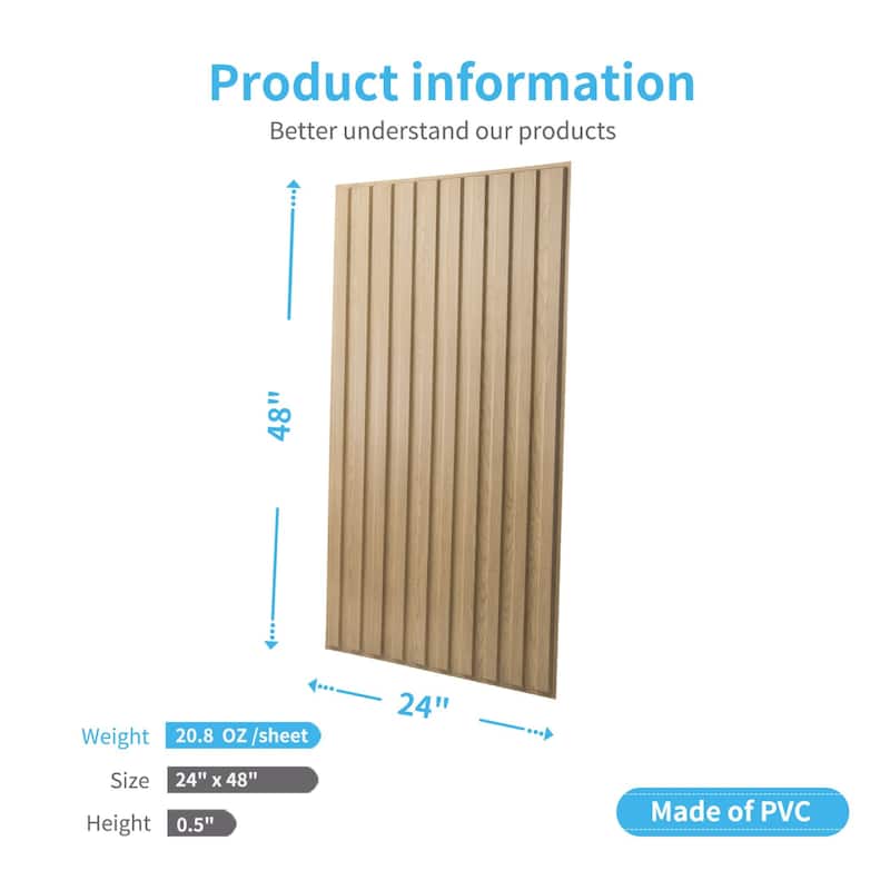 Art3d 2 x 4 ft Drop Ceiling Tiles,Slat Design 3D Wall Panels,Pack of 12