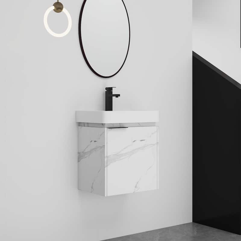 BNK 16"/20"/24"/30"/36" Single Sink Bathroom Vanity with Soft Close Door and Shelf