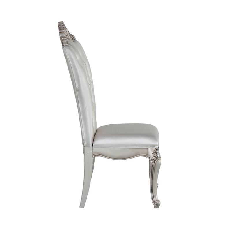 Cream and Golden Ivory Tufted Side Chairs (Set of 2)