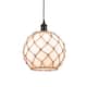 Option Oil Rubbed Bronze / White Glass with Brown Rope