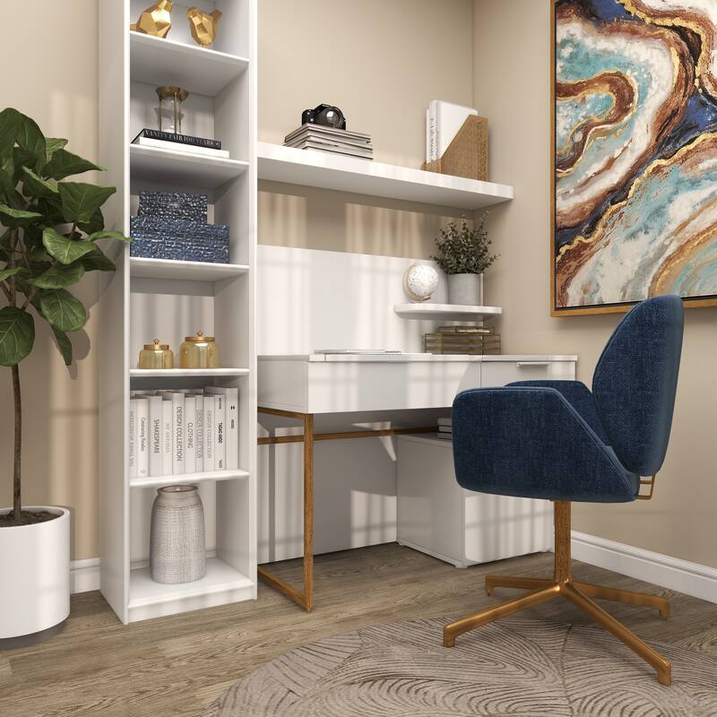 CosmoLiving by Cosmopolitan Gold Glass Living Room Decorative Jars with Metal Lids (Set of 2)