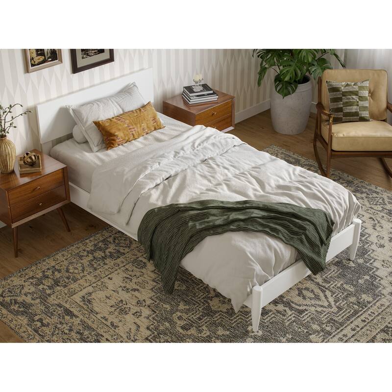 Aria Solid Wood Modern Low Profile Platform Bed