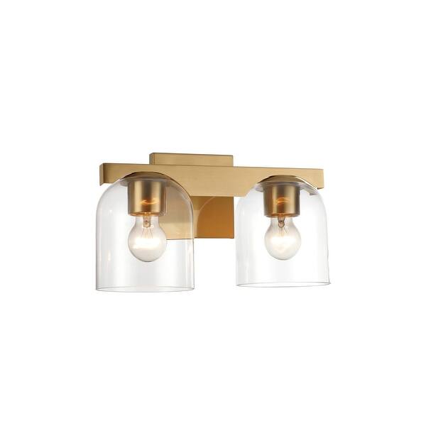 slide 2 of 2, Maxim 21232 Scoop 2 Light 14" Wide Vanity Light Natural Aged Brass