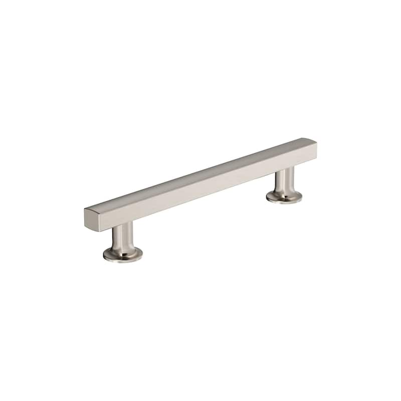 Amerock Everett Kitchen Cabinet Pull Handle - 5-1/16 in (128 mm) Center-to-Center - Satin Nickel