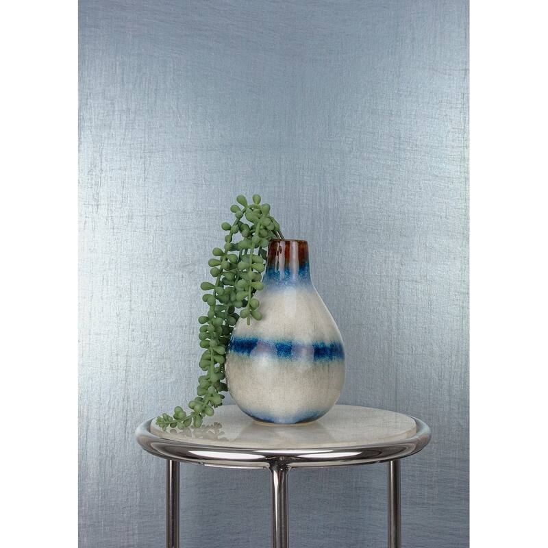 A-Street Prints Lustre Slate Silk Weave Wallpaper