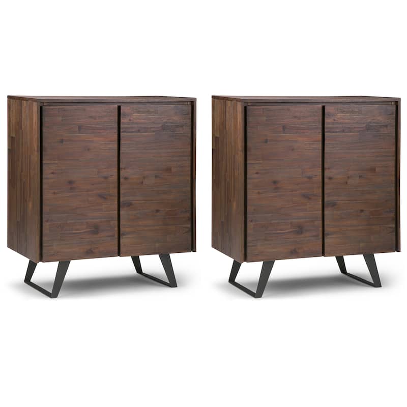 WYNDENHALL Mitchell 39 inch Storage Cabinet (Set of 2) - 39"W x 17" D x 42"H