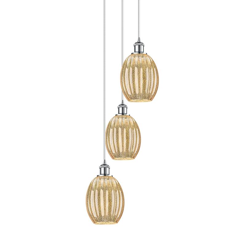 Innovations Lighting 113B-3P-33-13 Preston Pendant Preston 3 Light 13" - Polished Chrome / Mercury
