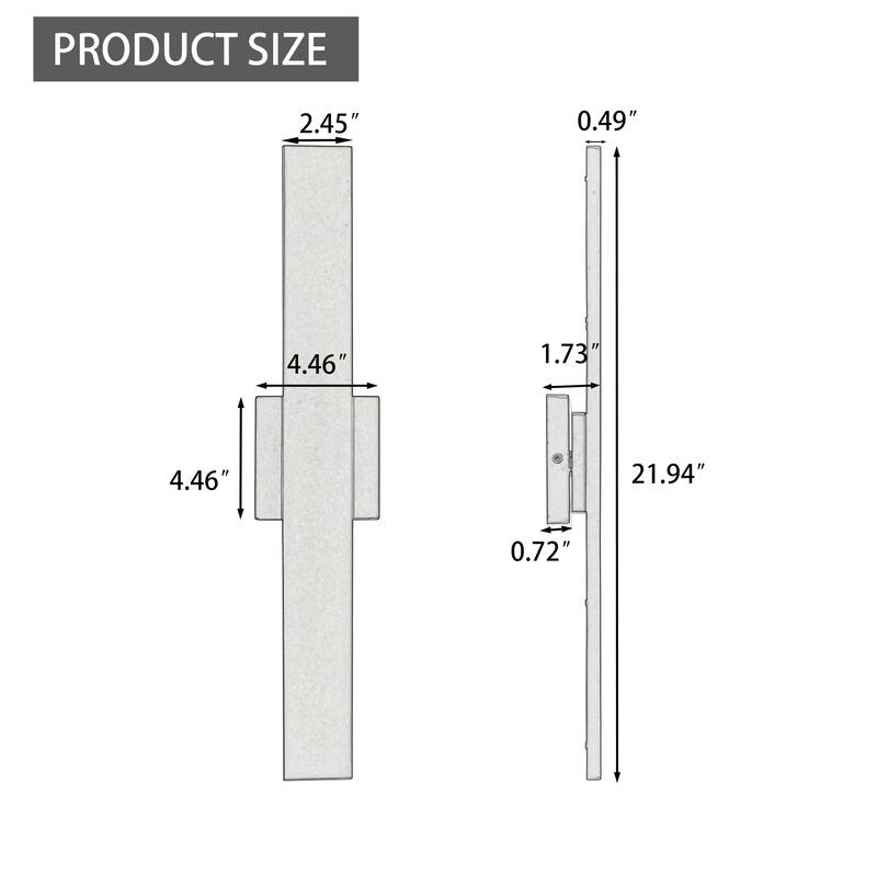 Outdoor Hardwired Bar Wall Light Linear Sconce with LED Source