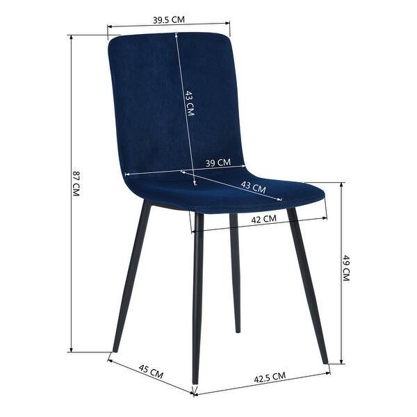 Homy Casa Upholstered Side Dining Chair Black Leg (Set of 4) On Sale