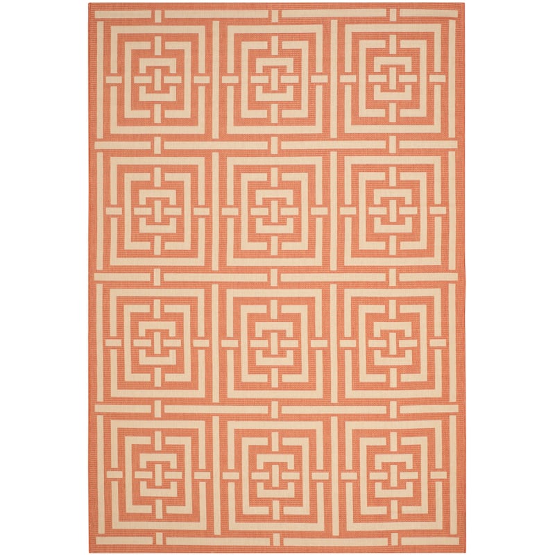 SAFAVIEH Courtyard Ginger Indoor/ Outdoor Waterproof Patio Backyard Rug