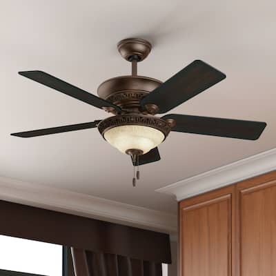 Hunter 52" Italian Countryside Ceiling Fan with LED Light Kit and Pull Chain