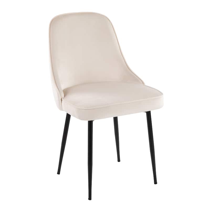 Silver Orchid Naldi Contemporary-Glam Velvet Dining Chair (Set of 2)