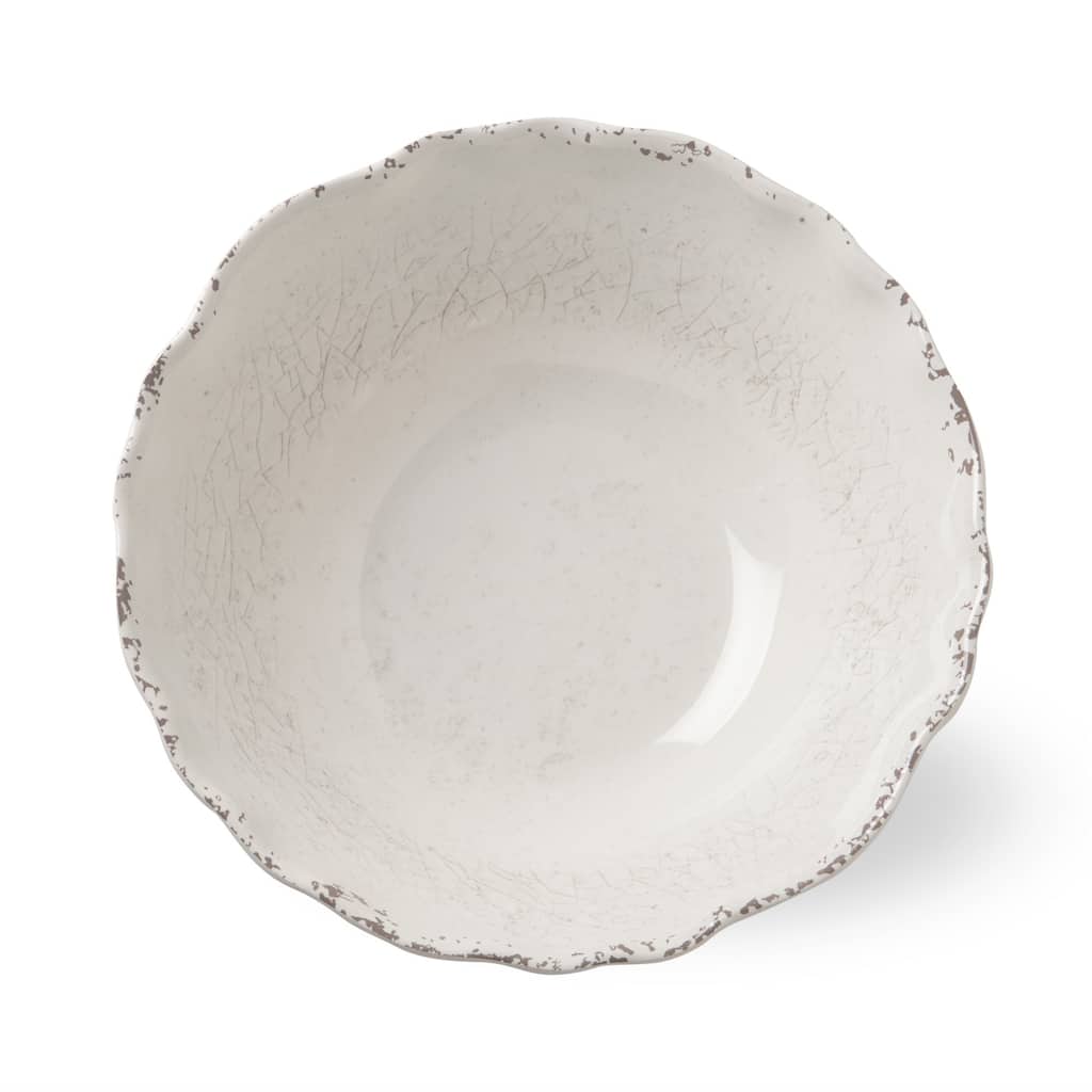 Veranda Ivory Melamine Serving Bowl 112oz Dishwasher Safe 3.9in H x 11.8in Dia Perfect for Everyday Use
