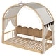 preview thumbnail 17 of 19, Twin Size Extended Bed With Arched Roof and Trundle