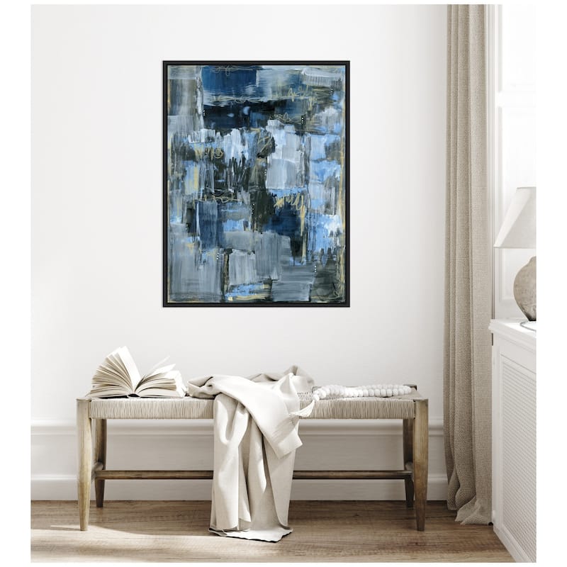 Kate and Laurel Sylvie Thunder Only Happens When its Raining Framed Canvas by Leah Nadeau