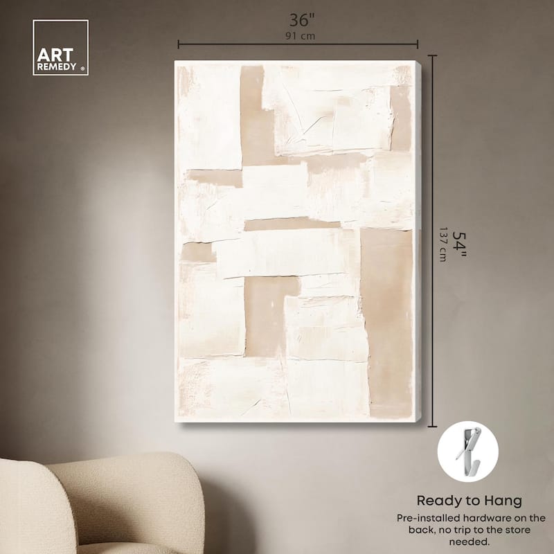 Plastered Planes III Canvas by Art Remedy, Gallery Wrapped