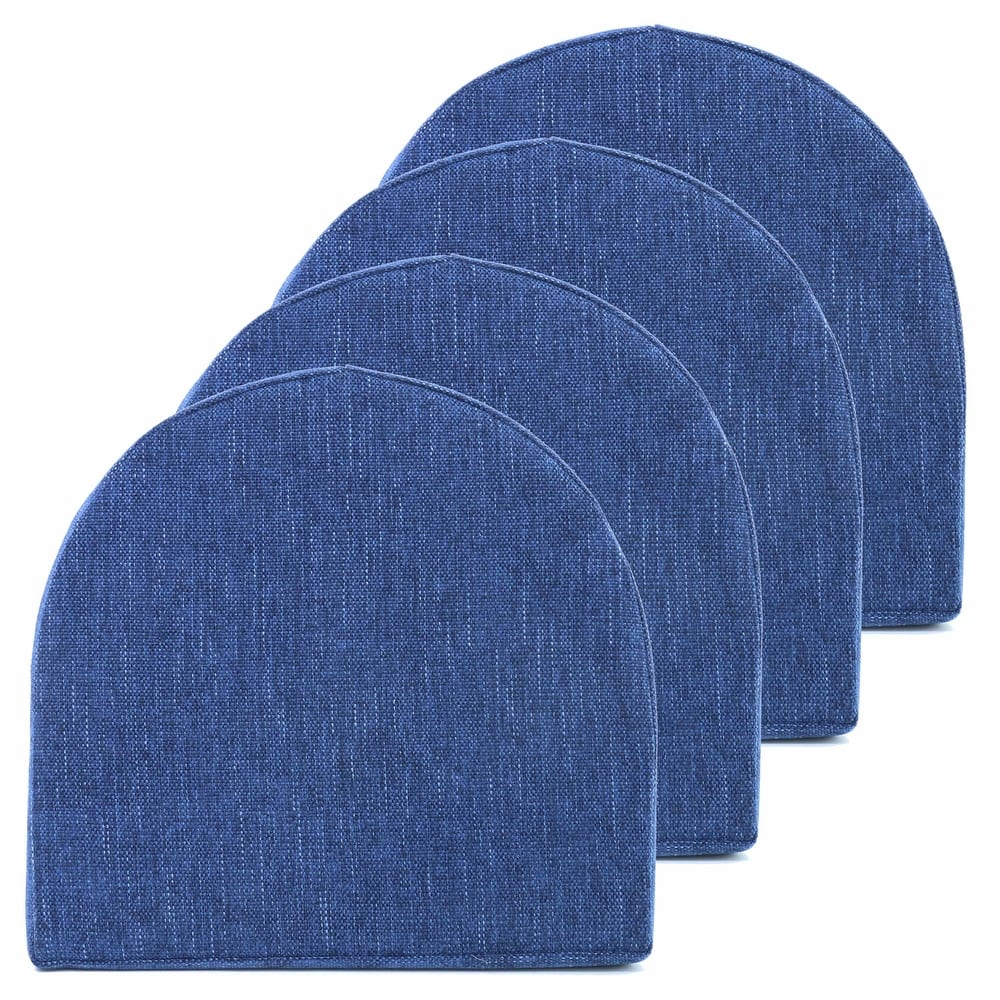 Sweet Home Collection U-Shape High Density Memory Foam Chair Pads with Ties