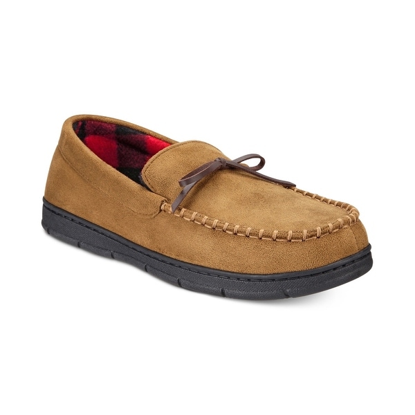 Club Room Mens Bomber Moccasin Slippers 