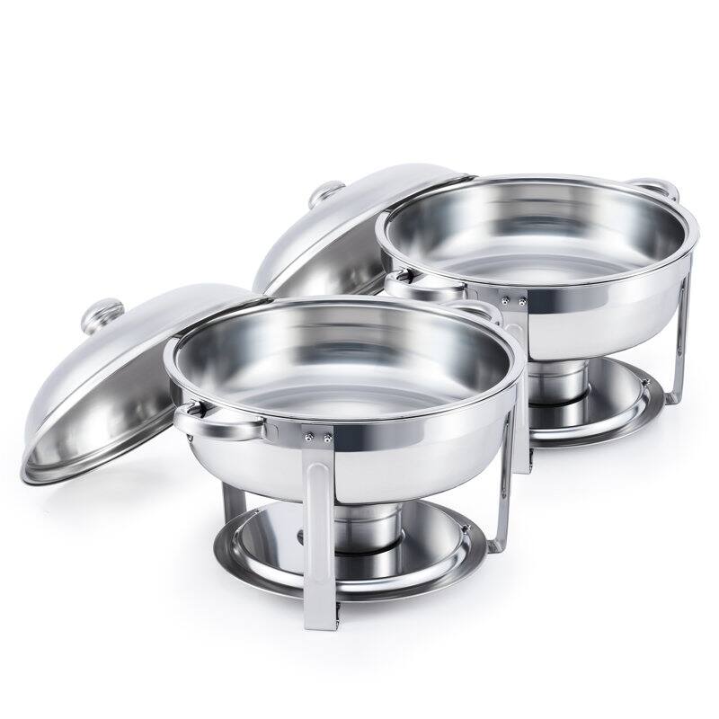 2 Packs Stainless Steel 5 Quarts Round Chafing Dish On Sale Bed