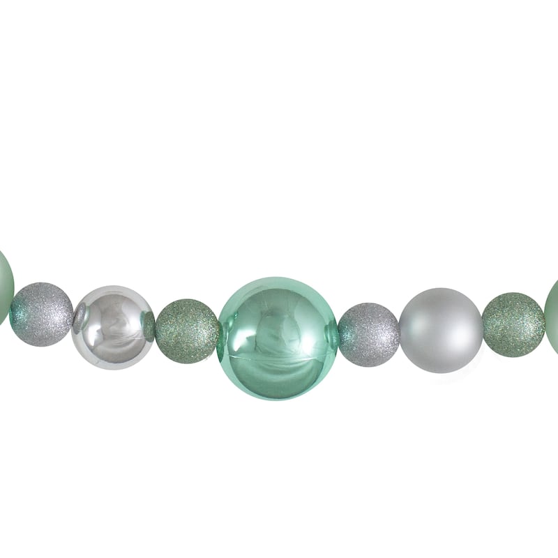 6' Shatterproof Ball 3-Finish Christmas Garland