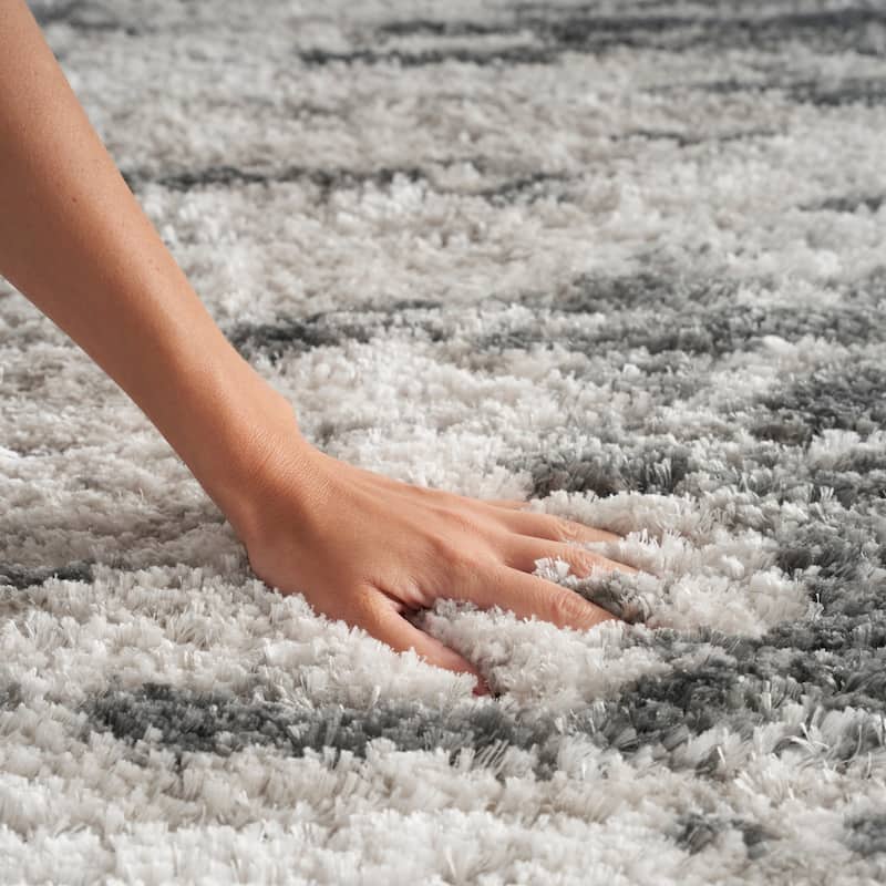 Nourison Luxurious Shag 1.25" Plush Contemporary Abstract Area Rug