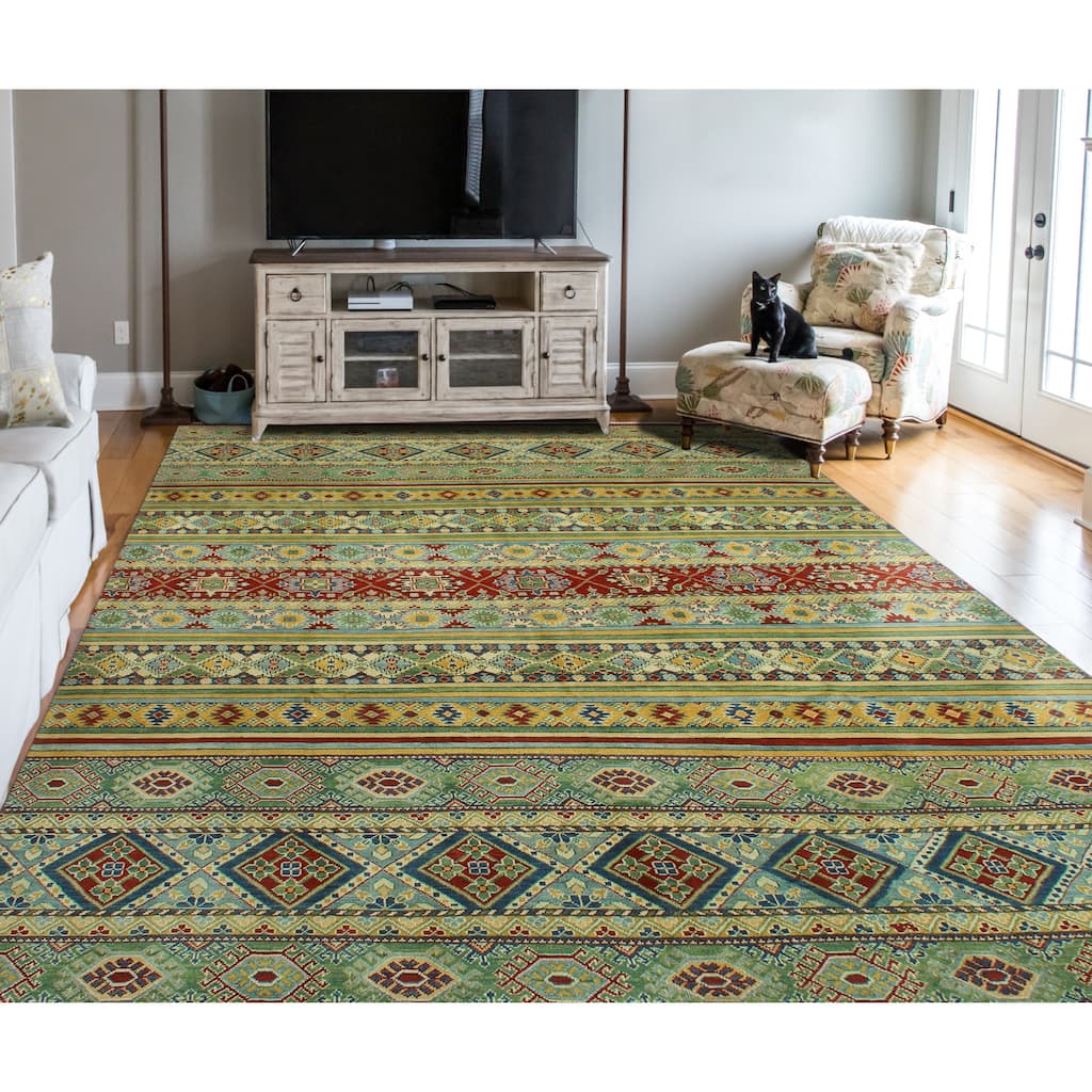 Kazak Nathanie Red/Ivory Rug - 8'10" x 11'5"