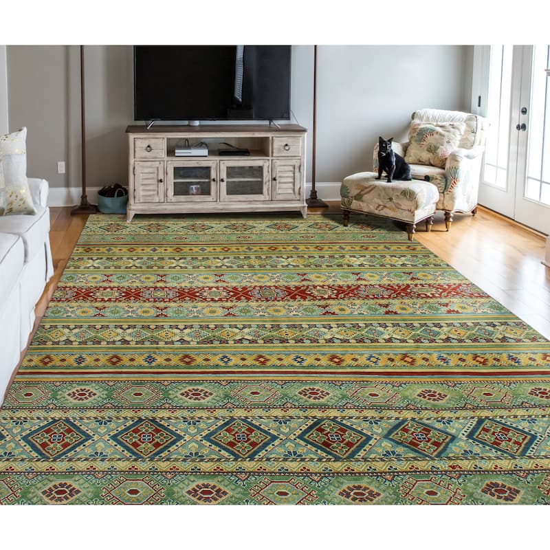 Kazak Nathanie Red/Ivory Rug - 8'10" x 11'5"