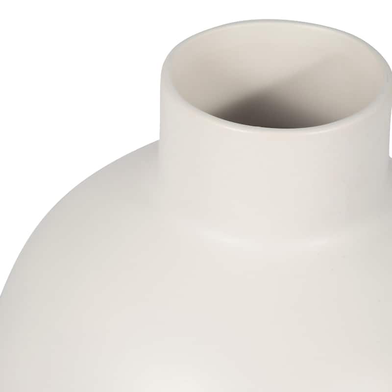 Sagebrook Home Neutral Round Modern Ceramic Bubble Vase