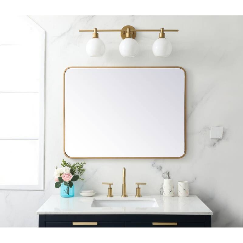 Elegant Lighting MR802736 Evermore 36" W x 27" H Contemporary