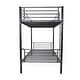 preview thumbnail 4 of 23, Iron Bed Bunk Bed with Ladder for Kids Twin Size White