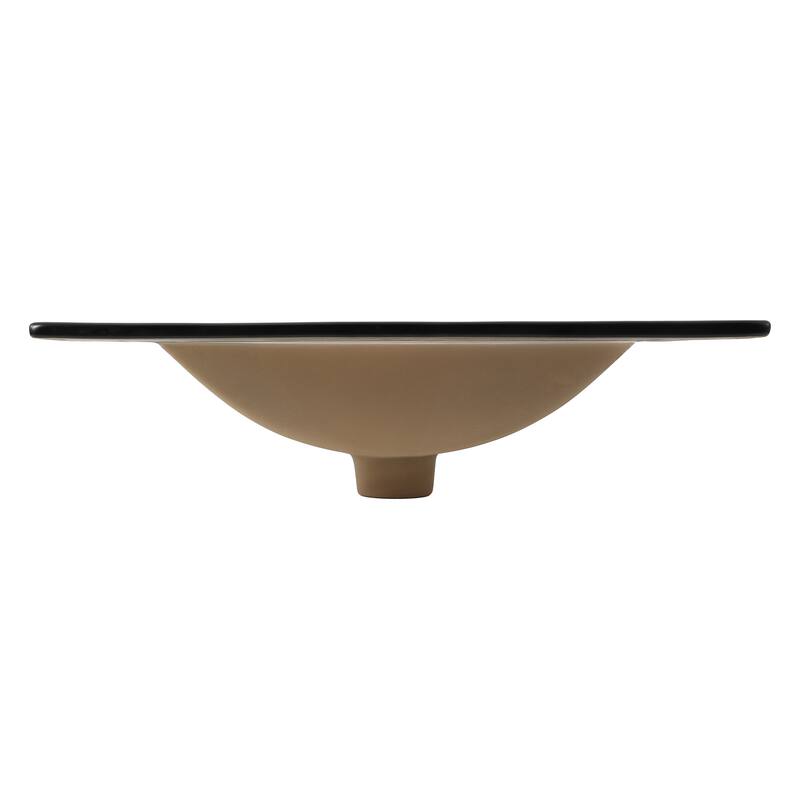 Aubert 3-Hole Classic Contemporary Rectangular Ceramic Single Sink Basin Vanity Top, by JONATHAN Y