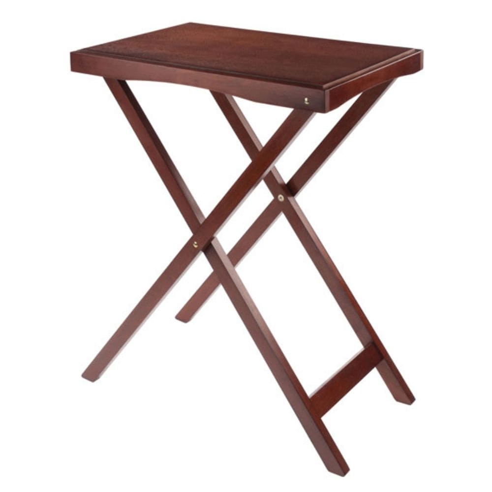Walnut tv sales tray set