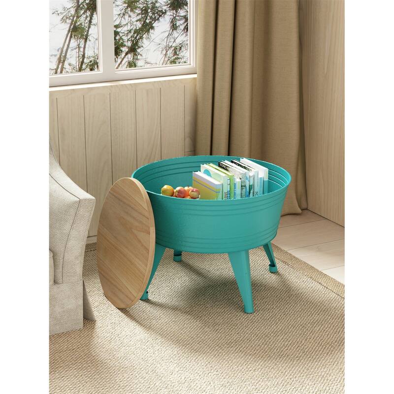 Metal Cocktail Table with Storage Space