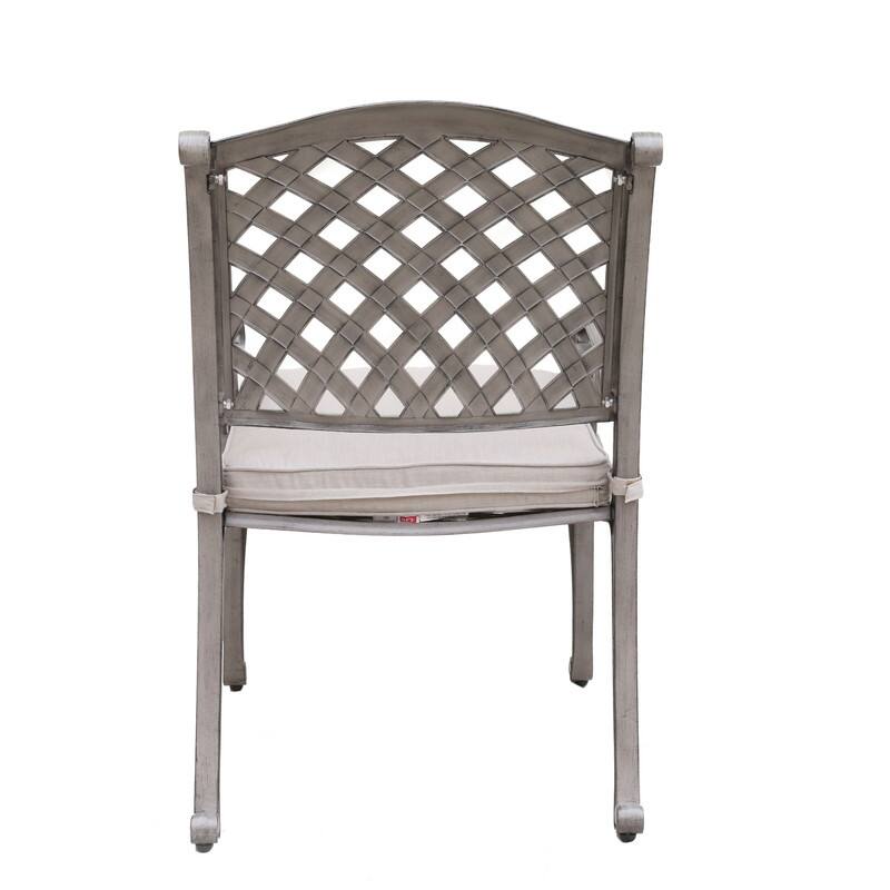 Ventura Cast Aluminum Dining Arm Chair with Cushion